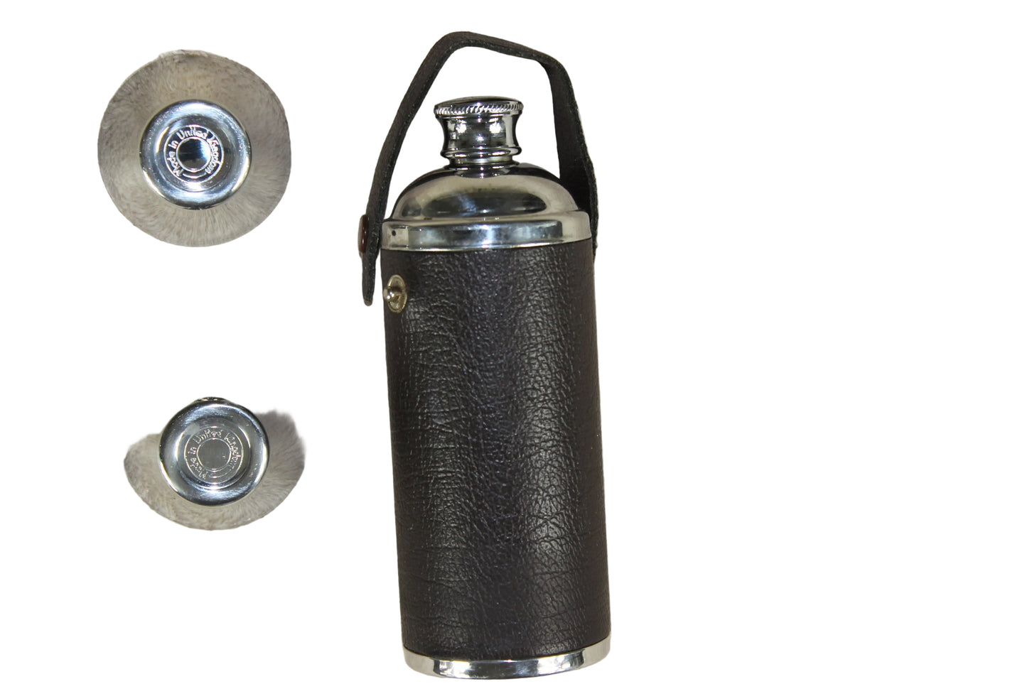 Pre-Loved British-Made Stainless Steel Hip Flask – 8oz