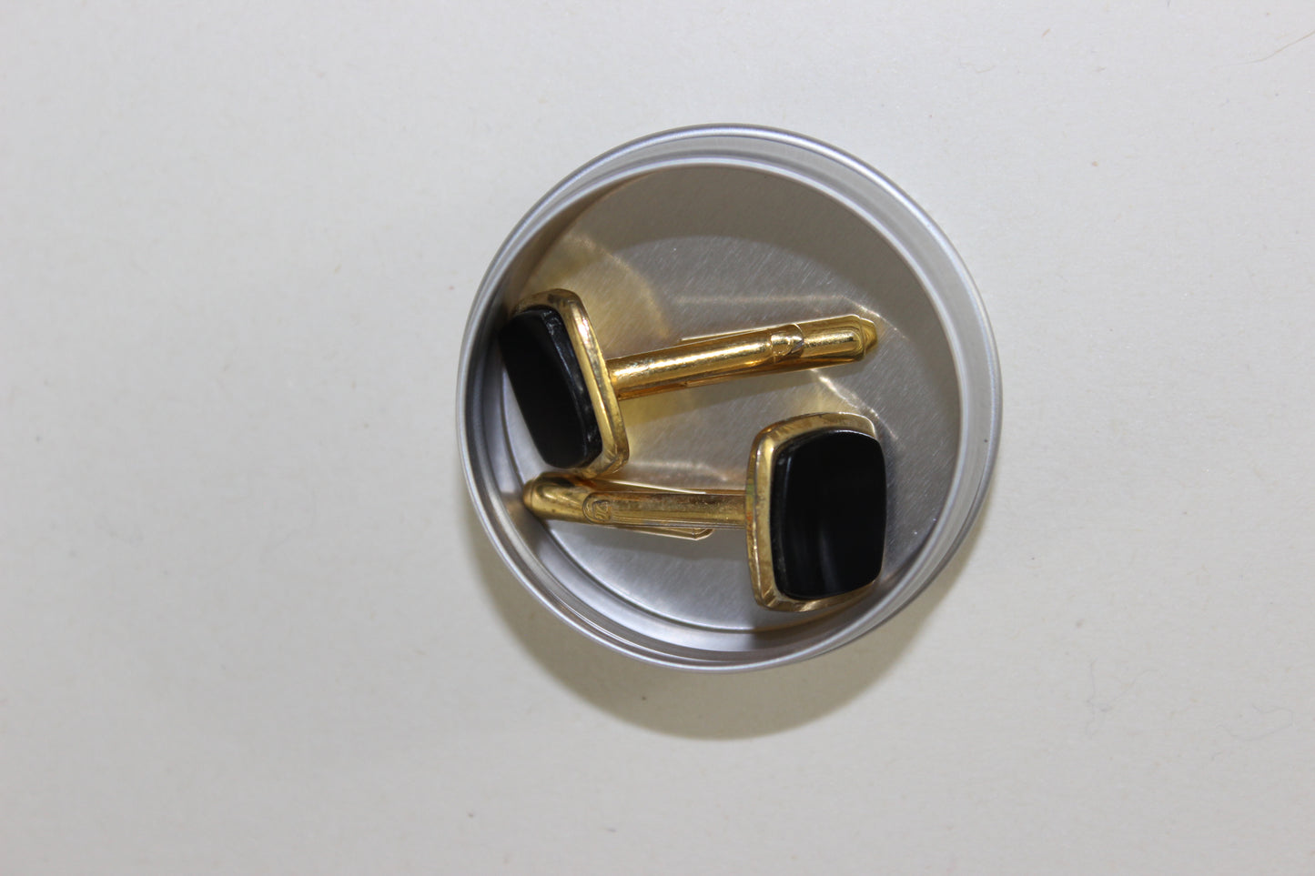 Vintage Gold and Black Cufflinks