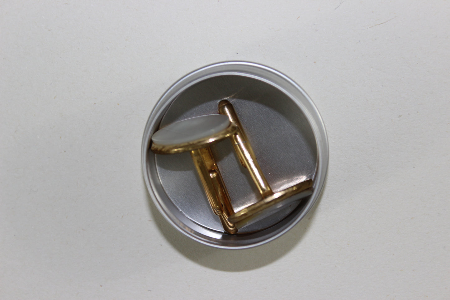 Vintage Gold and White Cufflinks