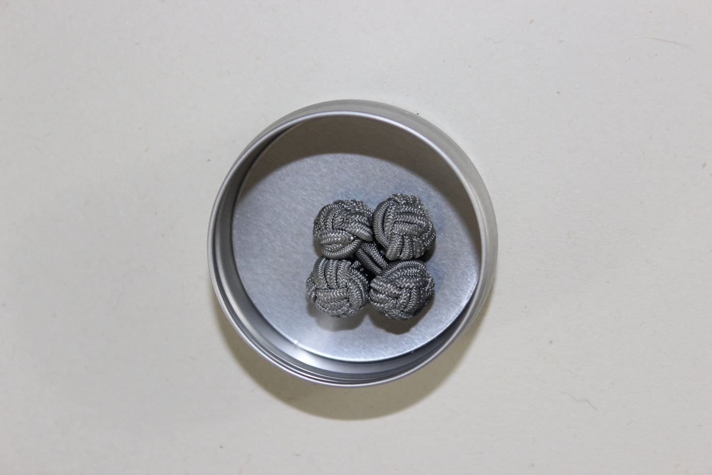 Vintage Silver Silk Knot Cufflinks
