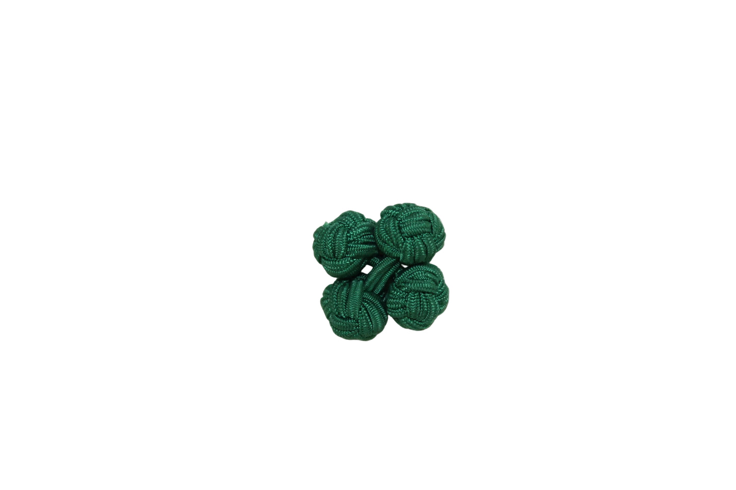 Vintage Green Silk Knot Cufflinks