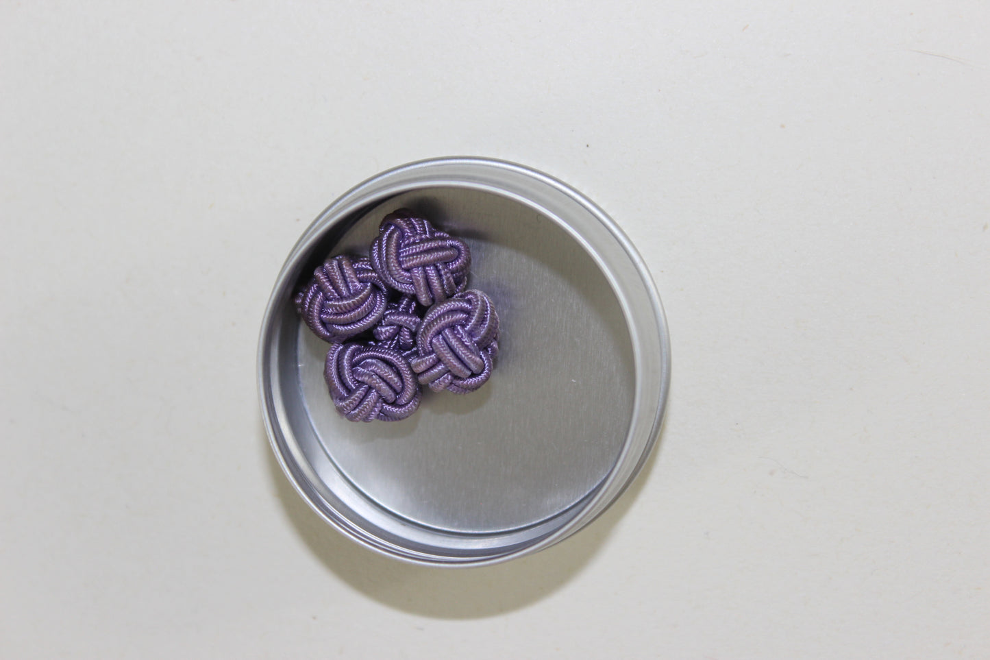 Vintage Lilac Silk Knot Cufflinks