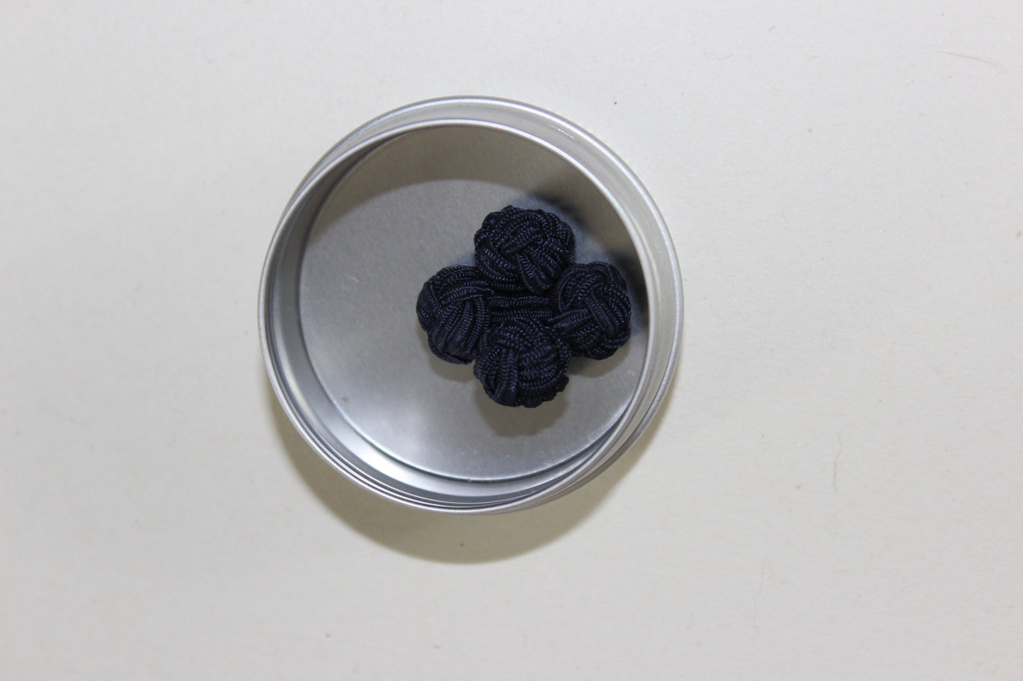 Vintage Navy Silk Knot Cufflinks