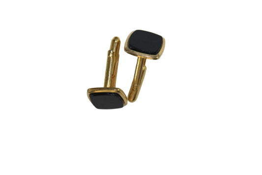 Vintage Gold and Black Cufflinks