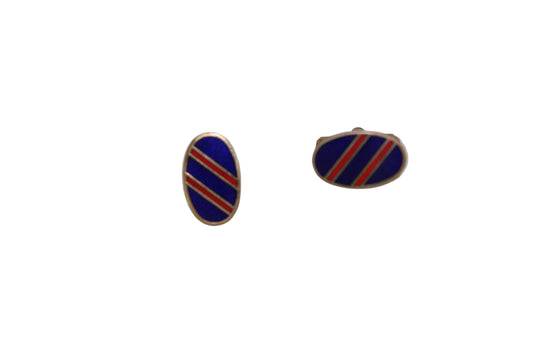 Vintage Red and Navy Cufflinks