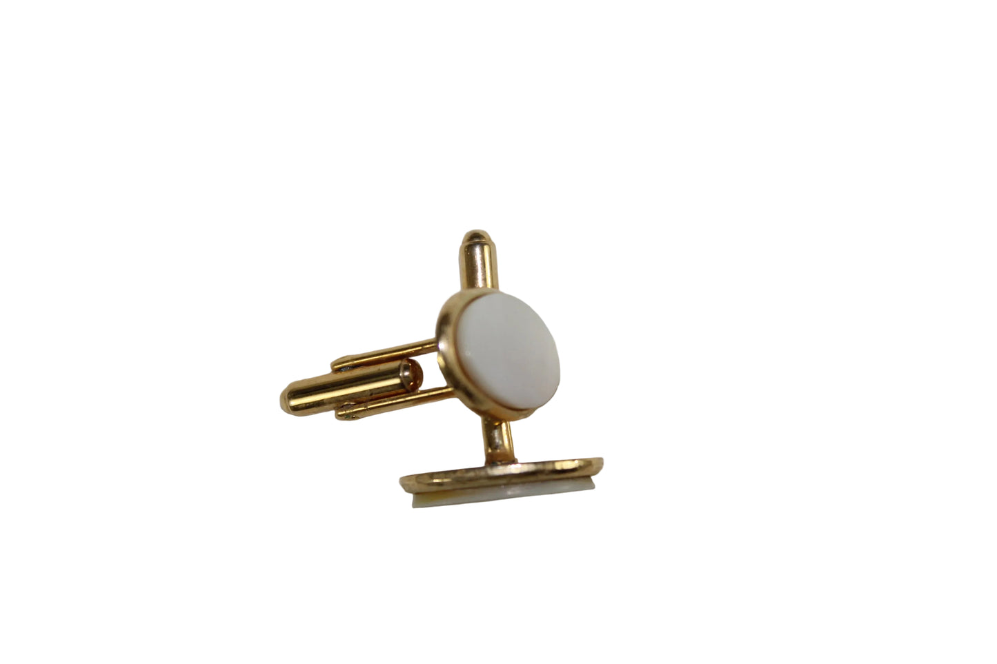 Vintage Gold and White Cufflinks