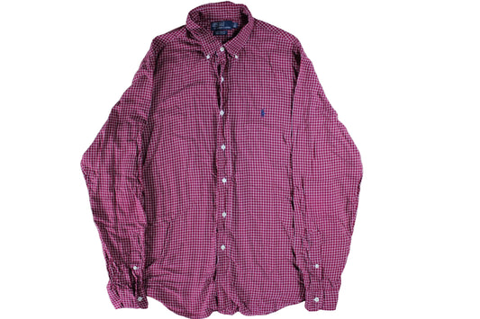 Pre-Loved Polo by Ralph Lauren Checkered Red Shirt - XL
