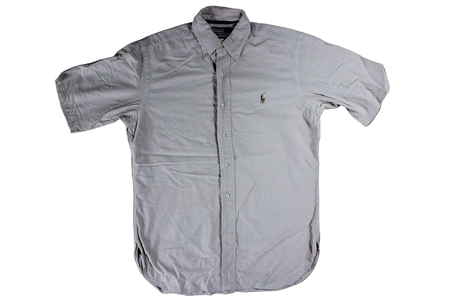 Pre-Loved Polo by Ralph Lauren Stipe Pink Shirt - S