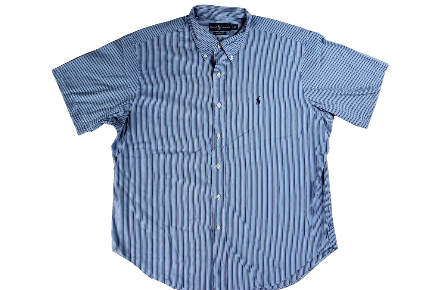 Pre-Loved Ralph Lauren Blue Striped Shirt - XL