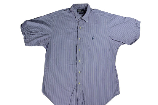 Pre-Loved Polo by Ralph Lauren Stipe Purple Shirt - XL