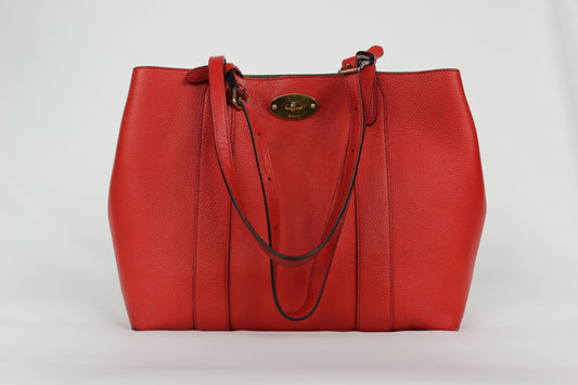 Pre-Loved Mulberry Bayswater Project Tote in Striking Red