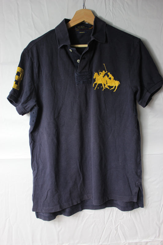 Pre-Loved Polo Ralph Lauren Black Polo Shirt - Size M