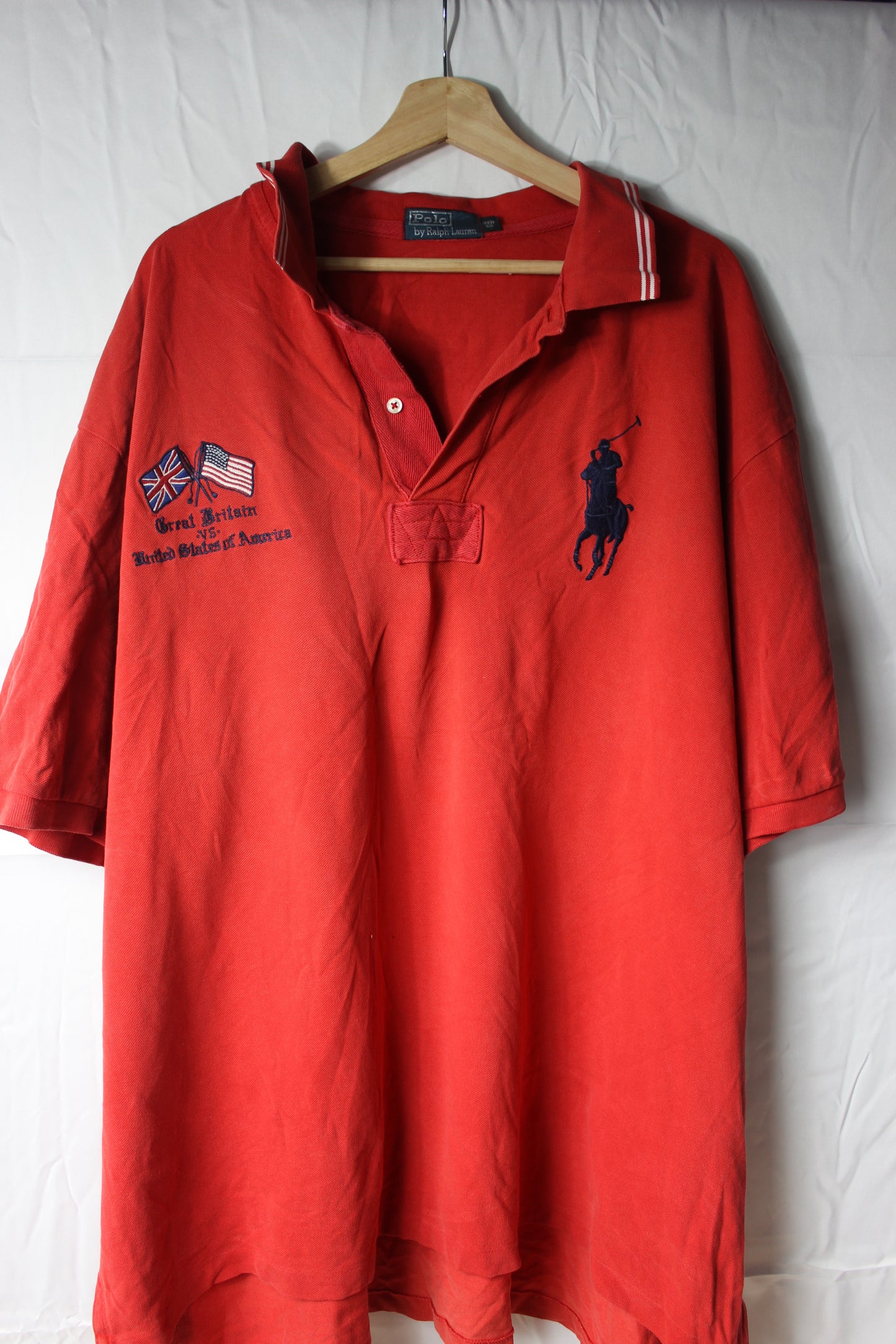Pre-Loved Polo Ralph Lauren Red Polo Shirt - Size 3XB