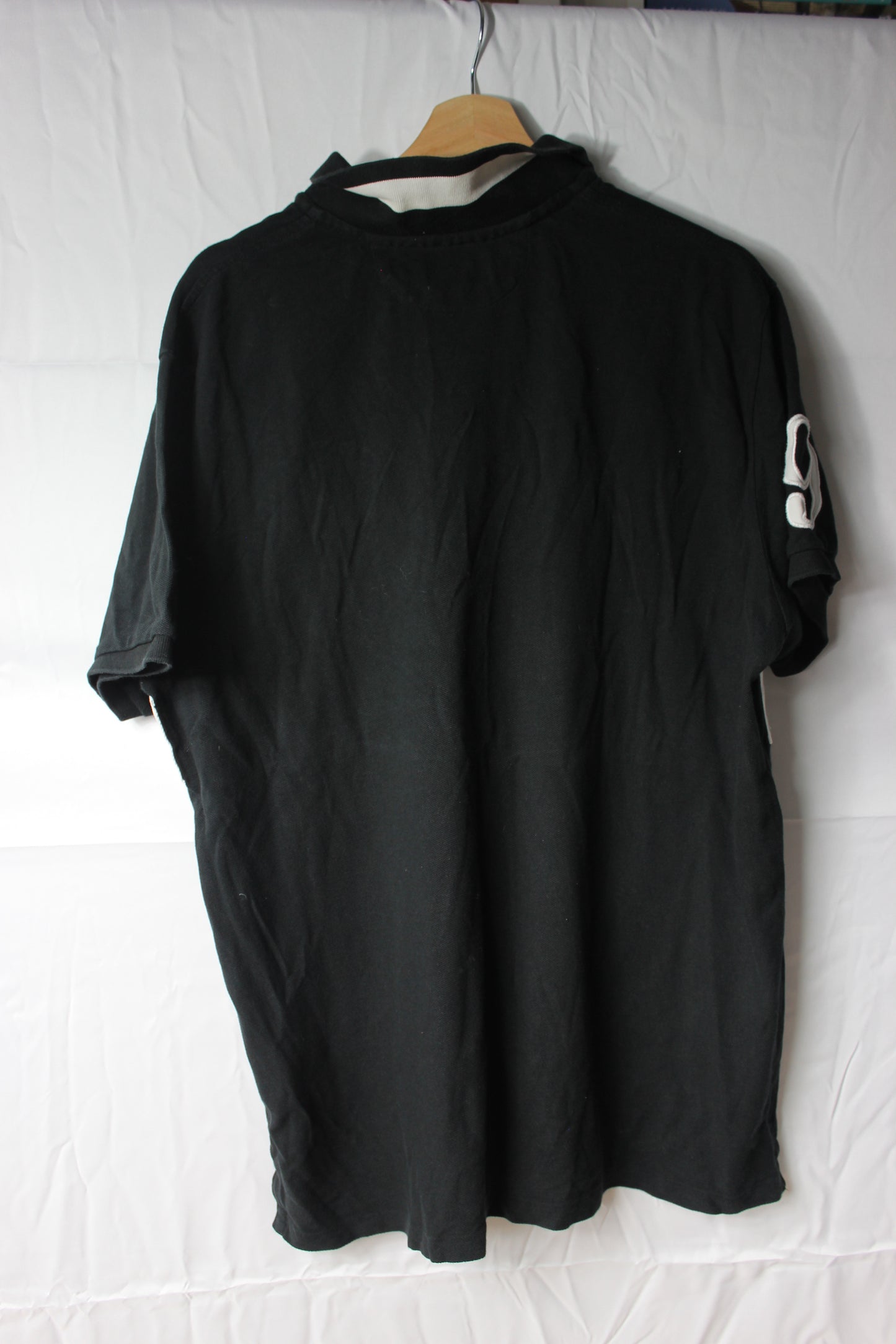 Pre-Loved Polo Ralph Lauren Black Polo Shirt - Size XL