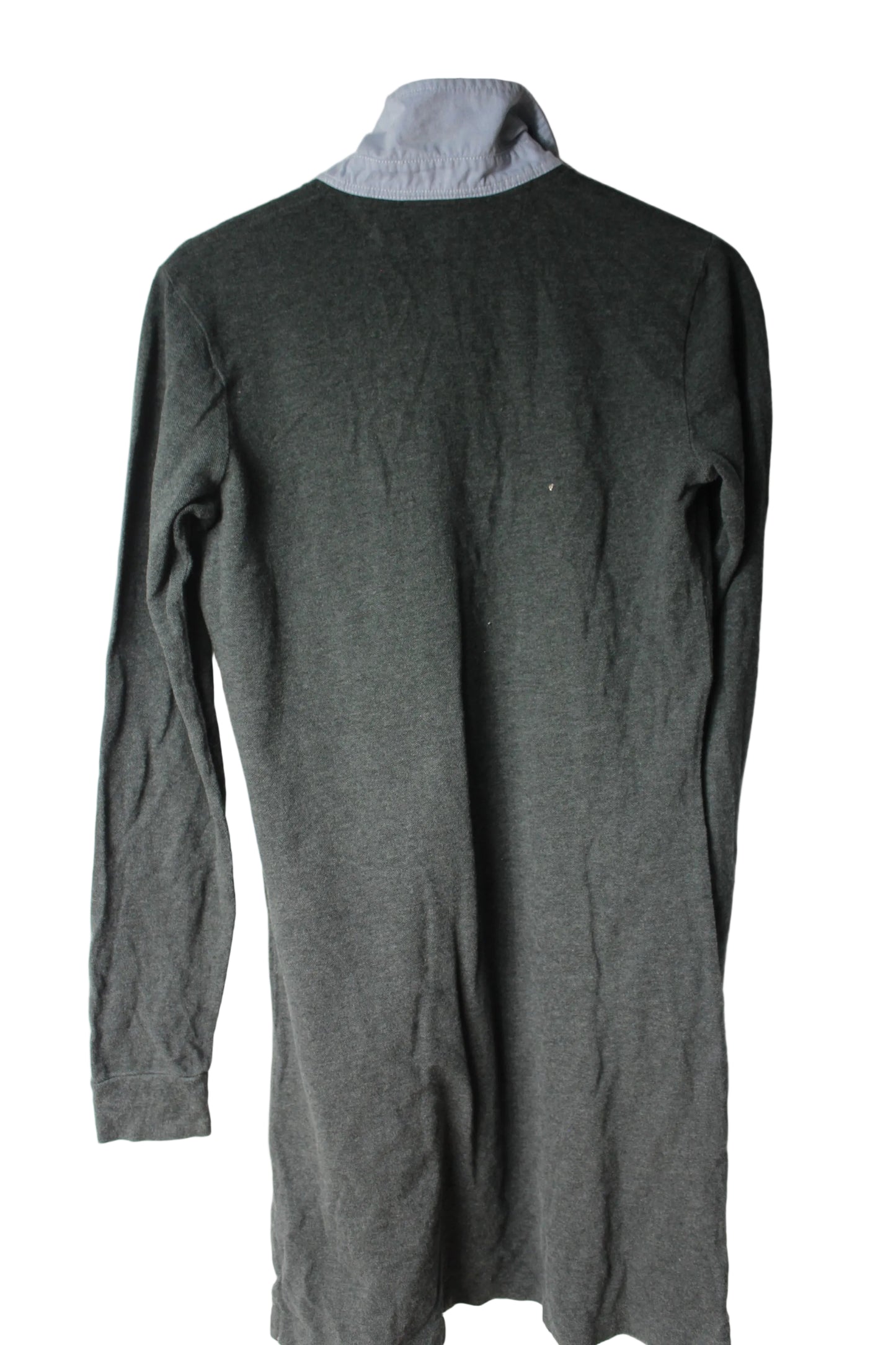 Pre-Loved Ralph Lauren Grey Rugby Shirt Dress - Size M