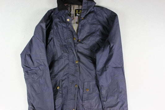 Pre-Loved Barbour Navy Jacket - Size 12