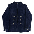 NAVY CORDUROY NAPOLEON‑STYLE JACKET