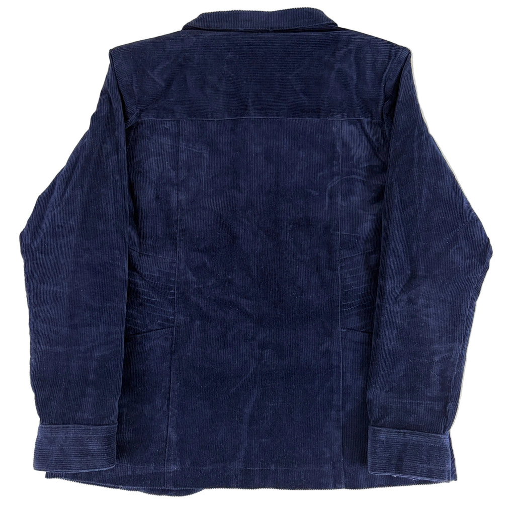 NAVY CORDUROY NAPOLEON‑STYLE JACKET