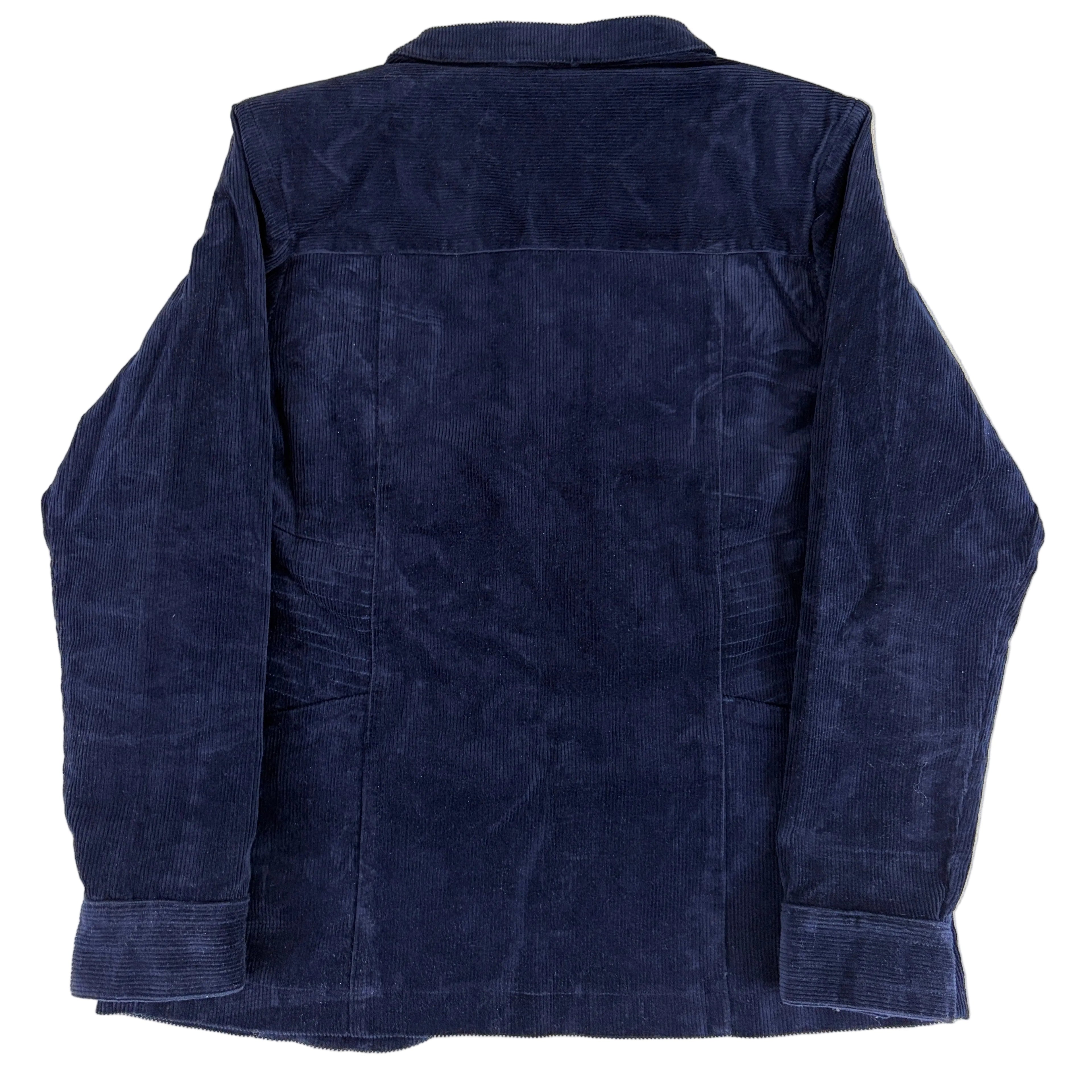 NAVY CORDUROY NAPOLEON‑STYLE JACKET